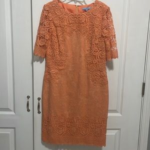Antonio Melani size 6 lace dress salmon color perfect for a beach wedding